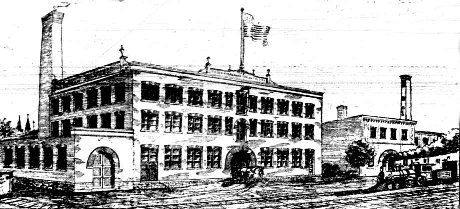 Architect's rendering of the North Tonawanda Barrel Organ Factory, Tonawanda News, 1893